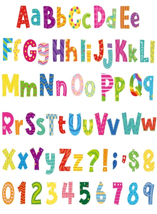 Hedeey 134 PCS 5 Inch Bulletin Board Letters Alphabet Numbers Combo Set Colorful Punctuation Letter Cutouts for Bulletin Board Classroom Wall Display Home Decor - Image 1